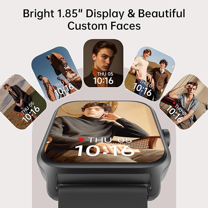 Tensky Smart Watch for Men/Women, 1.85'' HD Activity Smartwatch for Android/iPhone/Samsung/(Bluetooth Call), Alexa Built-in, 100+ Sport Modes Fitness Digital Tracker, Sleep/Heart Rate/SpO2 Monitor