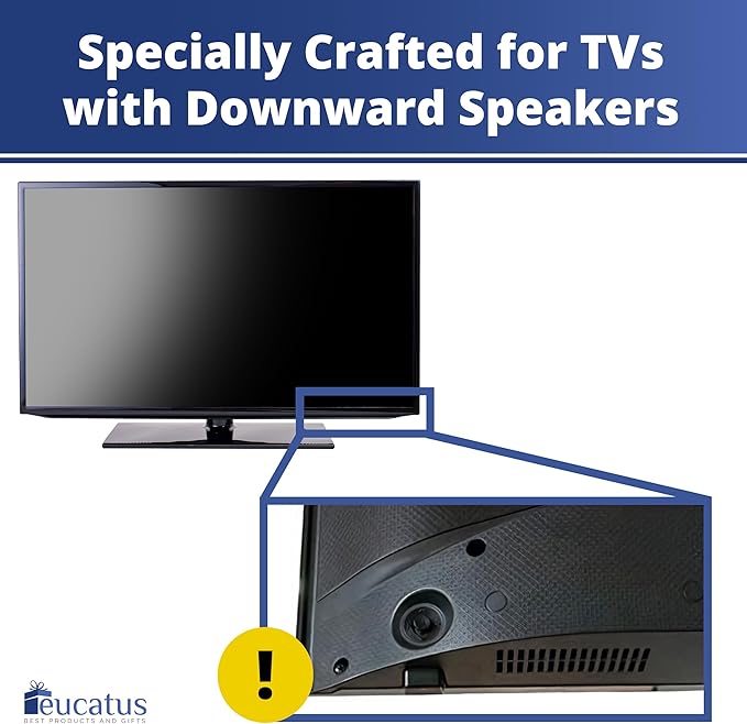 EUCATUS BEST PRODUCTS & GIFTS TV Speaker Passive Amplifier Set: Redirect Home Theater Sound Toward You, Not The Floor. Improve Sound Clarity. Great for Moms, Dads, Audiophiles, Seniors