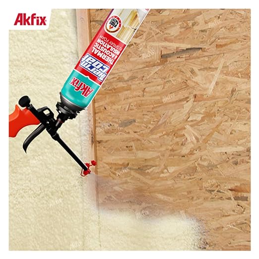 Akfix Thermcoat Fire Rated Spray Foam Insulation 3840 sq ft (192x27.1 oz) - (R-Value 11.32/2 inc) Closed Cell Expanding Wide Sealant Thermal Insulation for Walls and Attic - Gun&Cleaner NOT Included