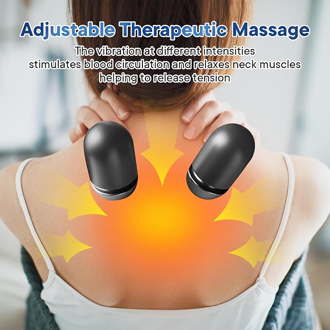 Neck Massage Pillow, 3-in-1 Neck Massager, Hot Traction Massage, Shoulder Pain Neck Pillow, Deep Tissue Pain Relief, Rechargeable Pillow, Suitable As A Gift for Male and Female Parents