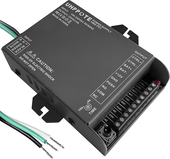 UHPPOTE UPS Access Control Power Supply 12V 3A Worldwide Voltage 100-240VAC