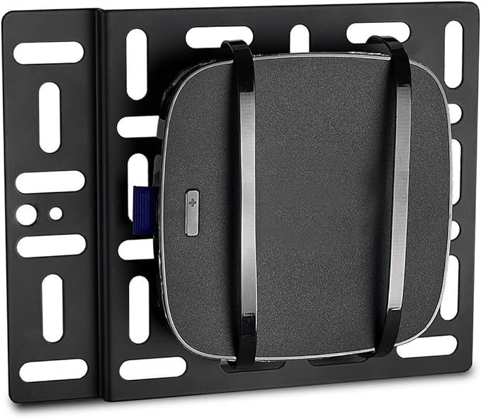 Mount-It! Universal Streaming Device Mount - Securely Attaches Behind Your TV - Compatible With Apple TV, Roku, Amazon Fire TV, TiVo Mini Black