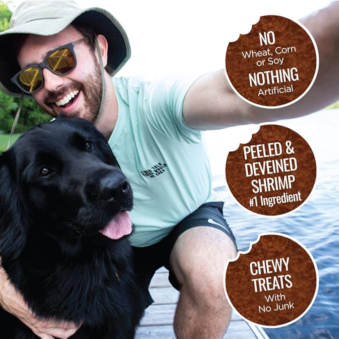 Smart Cookie All Natural Soft Dog Treats - Shrimp & Coconut - Healthy Dog Treats for Allergies, Sensitive Stomachs - Chewy, Grain Free, Human-Grade, Made in The USA - 5oz Bag, 1 Pack