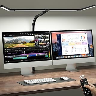 ONEMIX 42" Desk Lamp for Home Office with Clamp, 1800LM 4-Panel LED Light - Image 1
