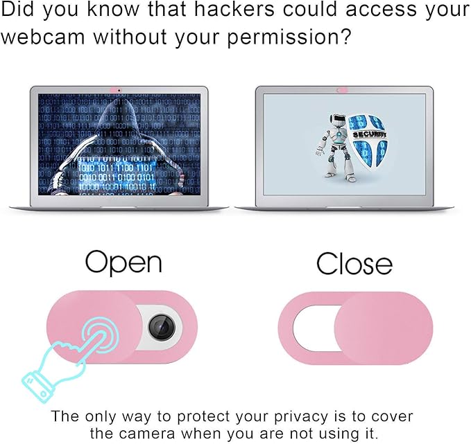 SIREG Webcam Cover Slide Ultra Thin - Cute Pink Web Camera Cover fits Laptop,Tablet,Computer, Smartphone, Protect Your Privacy and Security,Strong Adhesive