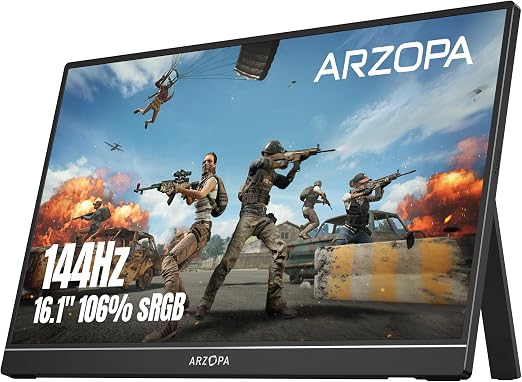 ARZOPA 16.1'' 144Hz Portable Gaming Monitor 106% sRGB - Z1FC