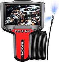 Endoscope Camera with Light: 5" 1080P HD Dual-Lens Inspection Borescope Camera for Sewer - 16.4ft Waterproof Industrial Endoscope - Flexible Snake BoreScope for Plumbing Automotive - Gift Tool for Men - Image 1