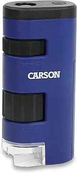 Carson Pocket Micro 20x-60x LED Pocket Microscope Handheld STEM Toy (MM-450)
