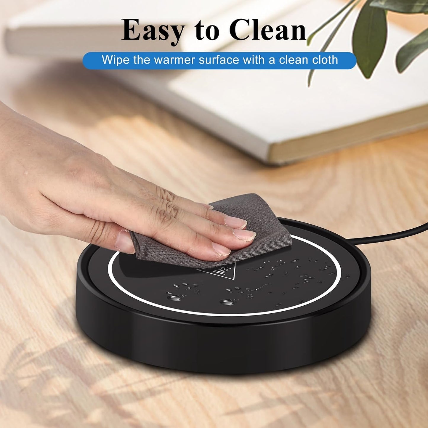 Smart Mug Warmer — Auto On/Off Gravity Switch, 131°F, Blue LED