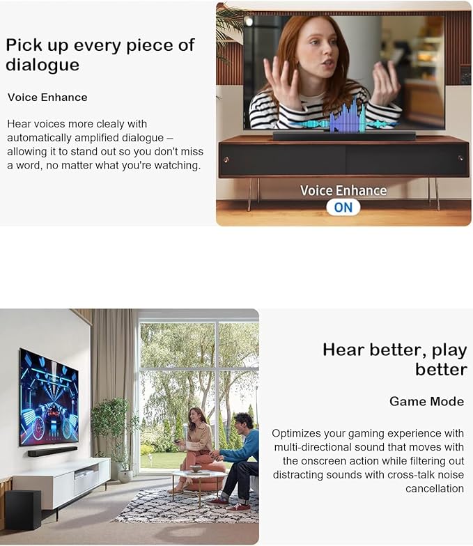 Samsung B-Series B750F 5.1ch Soundbar with Subwoofer & Rear Speakers, Q-Symphony, Dolby Audio, DTS Virtual:X, Bluetooth TV Sound Bar for Home Entertainment