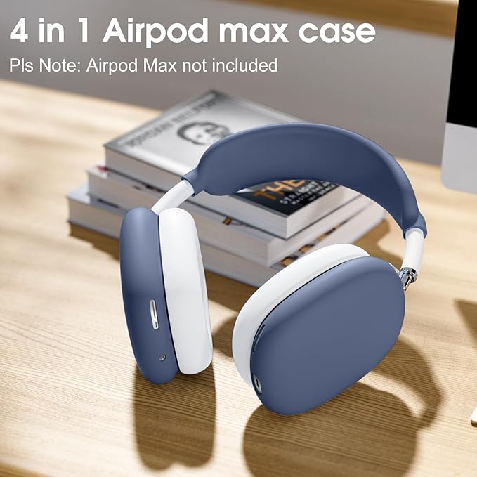 Lerobo for AirPods Max Case Cover,360° Protection Ear Pad Case/Ear Cups/Headband Cover for Headphones,Soft Skin Silicone Accessories Protector for Apple AirPods Max 2024/2020