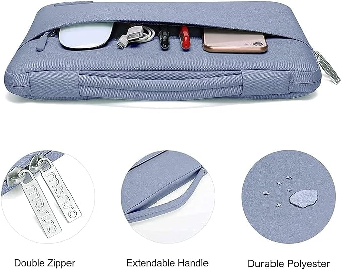 MOSISO Compatible with MacBook Air 13 inch Case M5 2026 M4 2025 M3 M2 2024-2022 A3449 A3240 A3113 A2681,Hard Shell&Sleeve Bag&Keyboard Skin&Webcam Cover&ScreenFilm for MacBook Air 13.6, Lavender Gray
