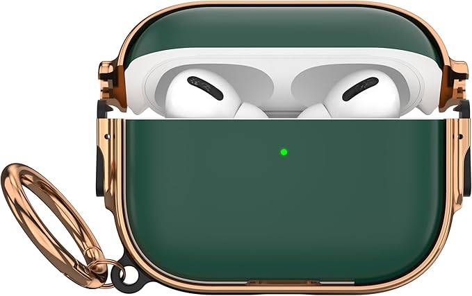 Maxjoy for AirPods Pro 3rd Generation Case with Lock, Cute AirPods Pro 3 Case Lock Protective Hard AirPod Pro 3 Cover for Women Men with Keychain for Airpod Pro 3rd Gen Cover 2025, Green