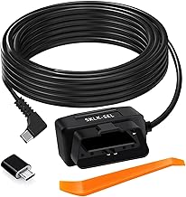 Dash Cam OBD Hardwire Kit Dash Camera USB Type C Hardwire Kit with OBD Power Cable for 12-24V to 5V/3A with Low Voltage Protection 24h Parking Surveillance/Acc Mode for Dashcam, GPS or Radar - Image 1