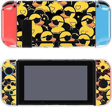 Rubber Duck Sunglasses Switch Screen Protector Cover Full Accessories Switch Game Case Protection Skin for Switch Console And Joy-Cons