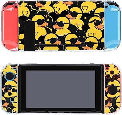 Rubber Duck Sunglasses Switch Screen Protector Cover Full Accessories Switch Game Case Protection Skin for Switch Console And Joy-Cons