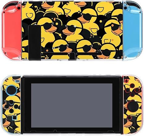 Rubber Duck Sunglasses Switch Screen Protector Cover Full Accessories Switch Game Case Protection Skin for Switch Console And Joy-Cons
