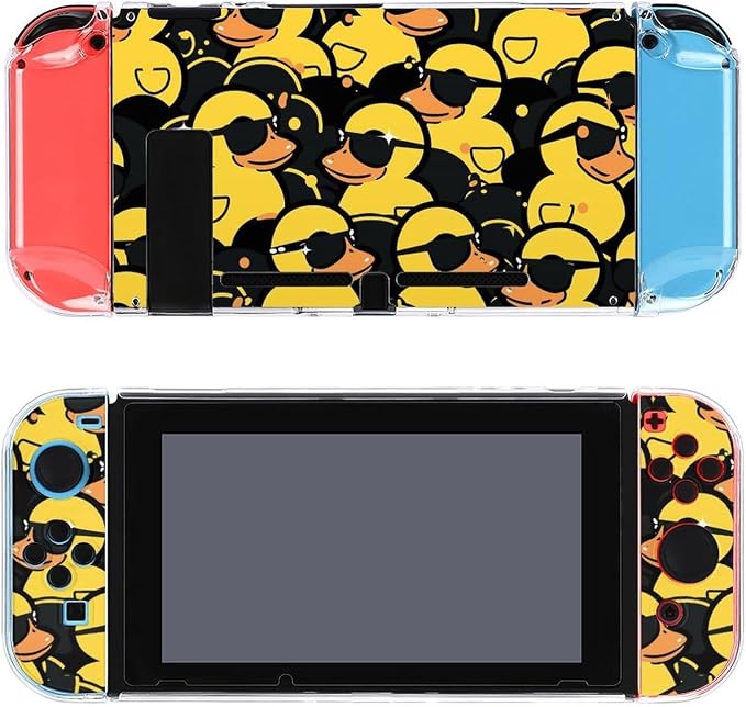 Rubber Duck Sunglasses Switch Screen Protector Cover Full Accessories Switch Game Case Protection Skin for Switch Console And Joy-Cons