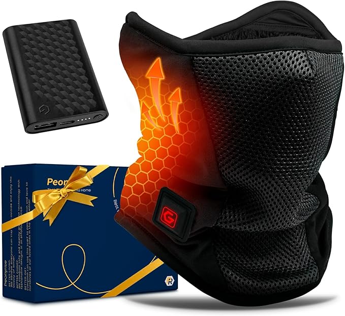 Graphene Heated Balaclava Neck Gaiter Gifts for Men Women Warm Cold Winter Gift for Ski Snowboard Motorcycle