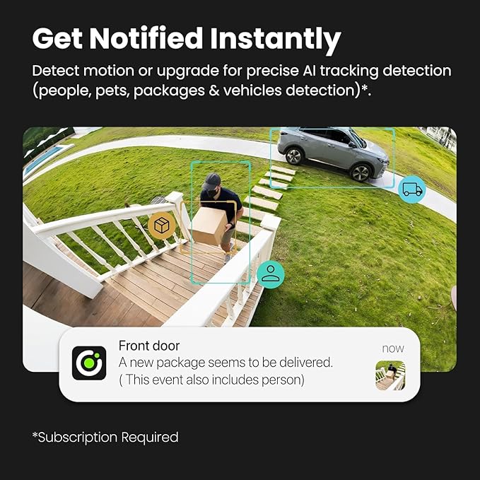Magnetic Security Cameras Wireless, Easy Installation 2K Camera for Home Security with AI Motion Detection, Spotlight, Color Night Vision, Waterproof for Outdoor & Indoor, Cloud & SD Storage