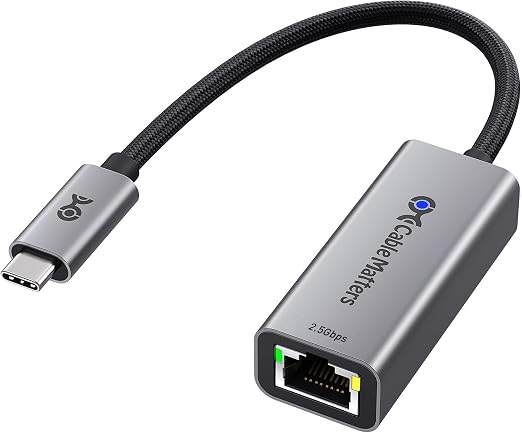 Cable Matters USB C to 2.5Gb Ethernet Adapter, 2.5 Gigabit Network Speed