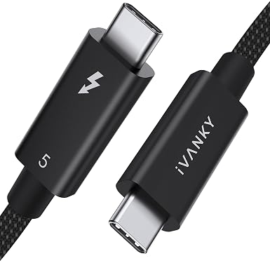 IVANKY Intel Certified Thunderbolt 5 Cable 3.3ft, 120Gbps Thunderbolt Cable