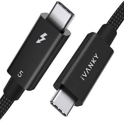 IVANKY Intel Certified Thunderbolt 5 Cable 3.3ft, 120Gbps Thunderbolt Cable