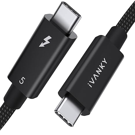 IVANKY Intel Certified Thunderbolt 5 Cable 3.3ft, 120Gbps Thunderbolt Cable