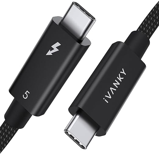 IVANKY Intel Certified Thunderbolt 5 Cable 3.3ft, 120Gbps Thunderbolt Cable