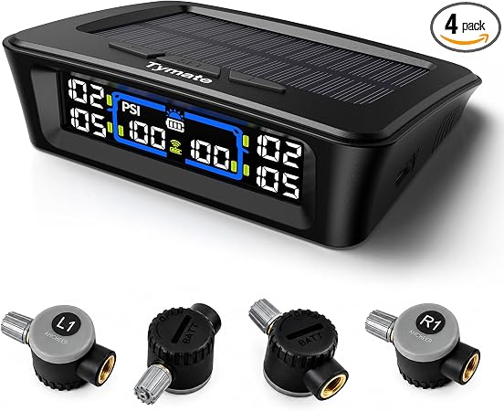 Tymate TM12 RV Tire Pressure Monitoring System, 6 Flow-Thru Sensors TPMS