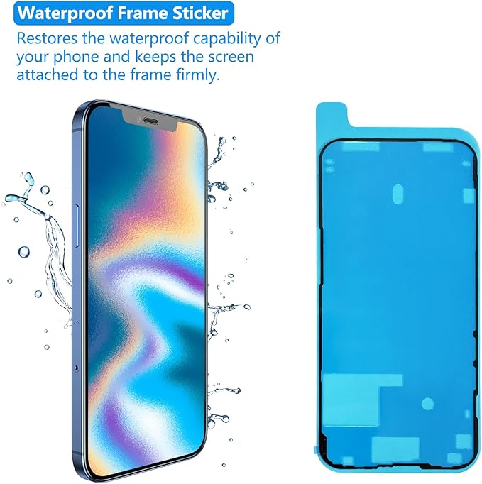 for iPhone 16 Plus Screen Replacement 6.7 inch, 3D Touch LCD Screen Display Digitizer Frame Assembly Repair Kit with Waterproof Seal+Repair Tools+Screen Protector for A3290, A3082, A3289, A3291