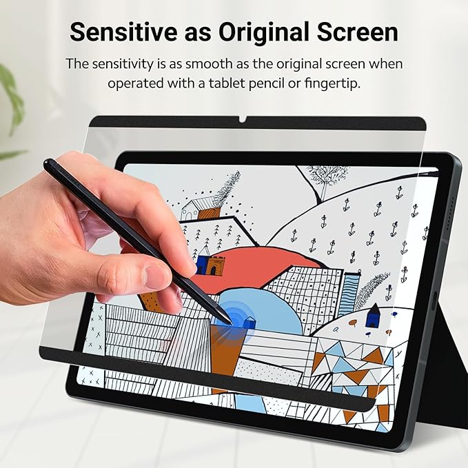 PYS® Magnetic Privacy Screen Protector for Samsung Galaxy Tab S9 Plus 2023/Tab S9 FE+ Plus/S7 FE 5G / S8 Plus/ S7 Plus 12.4 Inch/Removable Screen Protector,Anti-Glare,Anti-Spy,Bubble Free,[Easy On]