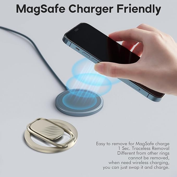 Allengel for Husband Magnetic Phone Grip Ring Holder for MagSafe, Magnet Cell Phone Grip Stand Finger Ring Kickstand Magnetic Compatible with iPhone 16 Pro Max 15 14 13 12 MagSafe