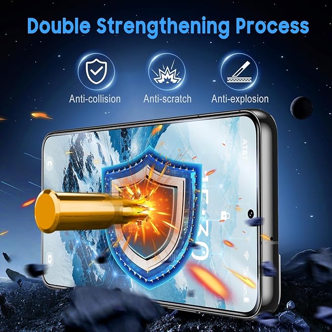 Uyiton UnBreak-Glass for Samsung Galaxy S22+ Plus Screen Protector, [Ultrasonic Fingerprint Support][Auto-Alignment Frame] Scratch-Resistant Bubble-Free S22+ Screen Protector, 2 Pack