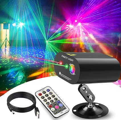 DJ Disco Ball Party Lights with Sound-Activated Remote