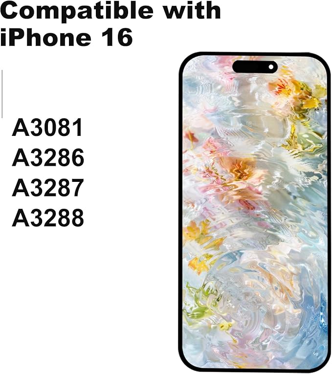 Replacement Screen for iPhone 16 LCD Retina Fully FHD Display Digitizer with Fully Repair Tool Kits, Waterproof Tape, Screen Protector