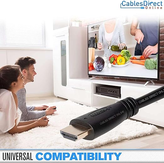 Cables Direct Online 6FT HDMI 2.0 60Hz Cable High-Speed 4K HDR 18Gbps Ethernet Audio Return Channel Gold-Plated UHD ARC Universal Compatible with HDTV Projector, Gaming Console Laptop Home Theater