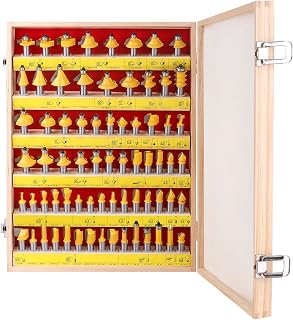 Router Bits 70 Pieces, 1/2 Inch Shank Tungsten Carbide Router Bit Set, for Professional and Beginners Carpenter - Image 1