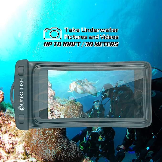 Waterproof Phone Pouch, PunkBag Universal Floating Dry Case Bag for Most Cell Phones incl. iPhone 8 Plus & Samsung Galaxy S9 | Perfect for Keeping Your Cellphone & Valuables Dry and Safe