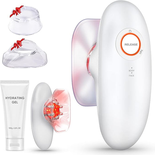 3-in-1 Electric Cellulite Massager, 3-in-1 Body Sculpting Machine -3 Modes Adjustable Body Sculpting Machine- Home Use Cupping Therapy Tool for Back, Belly, Waist, Arms, Legs-White