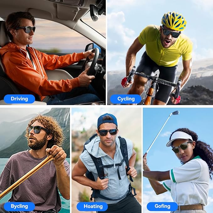 Smart Glasses for Women Men,Bluetooth Glasses with Photochromic Lenses,Built-in Mic & Speakers,Anti-Blue Light Lens with Hands-Free Listening Voice Control,Perfect for Indoor Outdoor