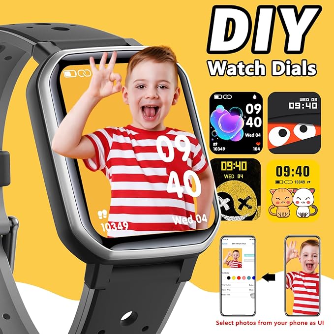 Smart Watch for Kids Teens, No Phone Needed Fitness Tracker Boy Girls Watch with 19 Sport Modes, Pedometer, Sleep Monitor, Kids Watch Birthday Gifts Toy Gift for Girls Boys 6-16 (Silver)