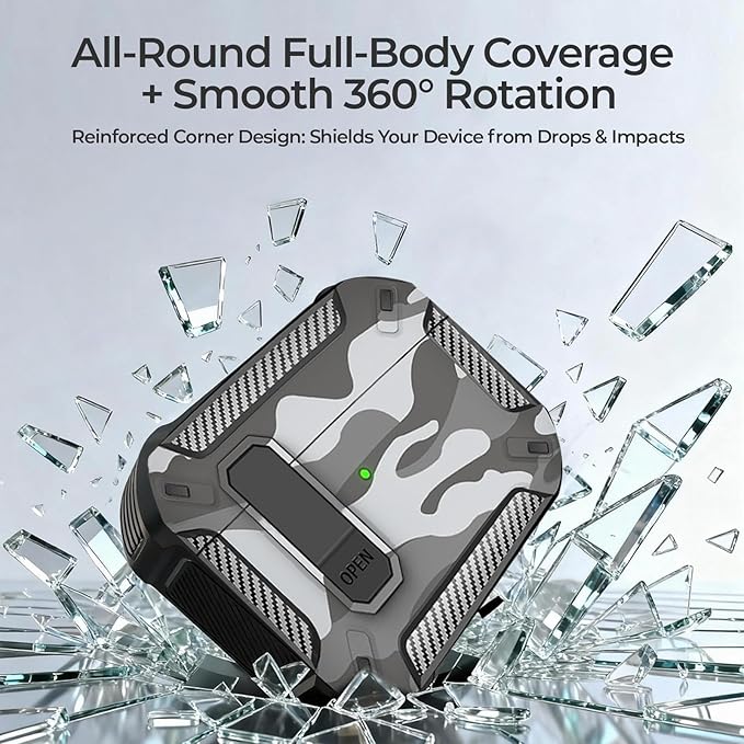 for AirPods Pro 2 Case for AirPods Pro2rd Gen | Full Drop Protection with Carabiner Keychain | Cute AirPods Pro 2st/1nd Generation Case for Men Women
