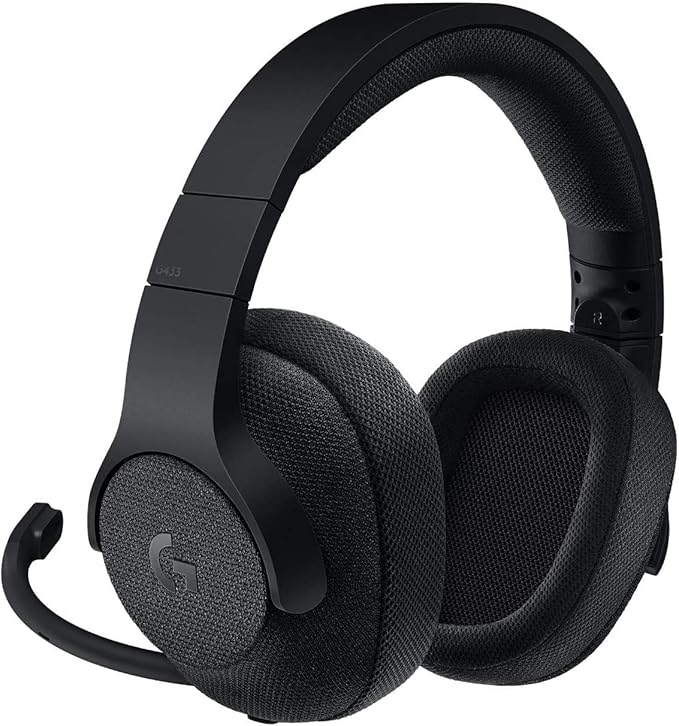 Logitech G433 7.1 Wired Gaming Headset with DTS Headphone - Black (Renewed)