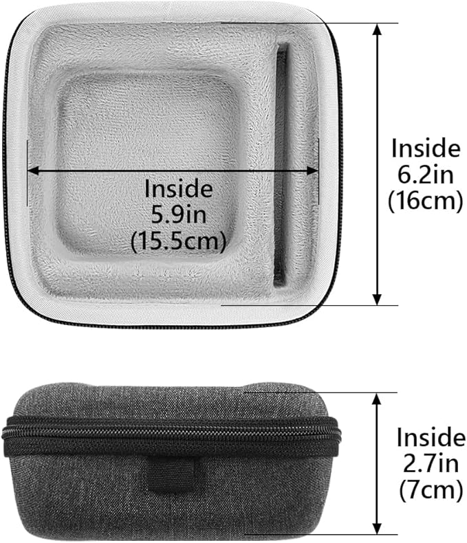 Geekria Storage Case Compatible with TV 5th/4th Generation (32GB / 64GB) MQD22LL/A, Replacement Hard Shell Travel Carrying Bag with Room for Remote Controllers and Accessories (Dark Grey)
