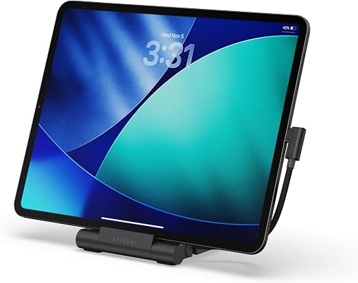 Satechi OntheGo Foldable USB-C Stand Hub, 4K/60Hz HDMI Display, Space Black