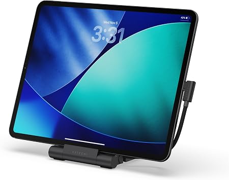 Satechi OntheGo Foldable USB-C Stand Hub, 4K/60Hz HDMI Display, Space Black