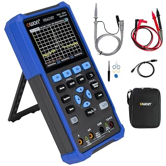OWON Handheld Spectrum Analyzer with Oscilloscope and Multimeters,Frequency Range 9kHz to 3GHz, with 3.5inch LCD Screen Display 70MHz Bandwidth HSA2307