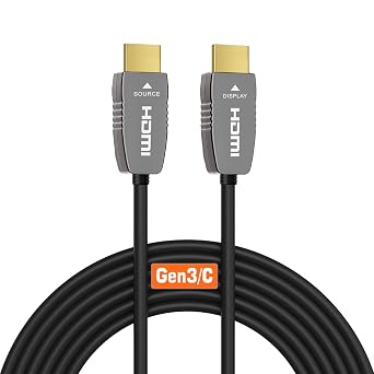 RUIPRO 8K HDMI 2.1 Fiber Optic Cable, CL2 Rated, 48Gbps, 8K60, 4K120, 65FT