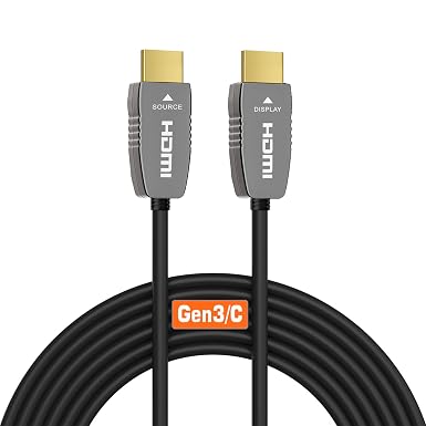 RUIPRO 8K HDMI 2.1 Fiber Optic Cable, CL2 Rated, 48Gbps, 8K60, 4K120, 65FT